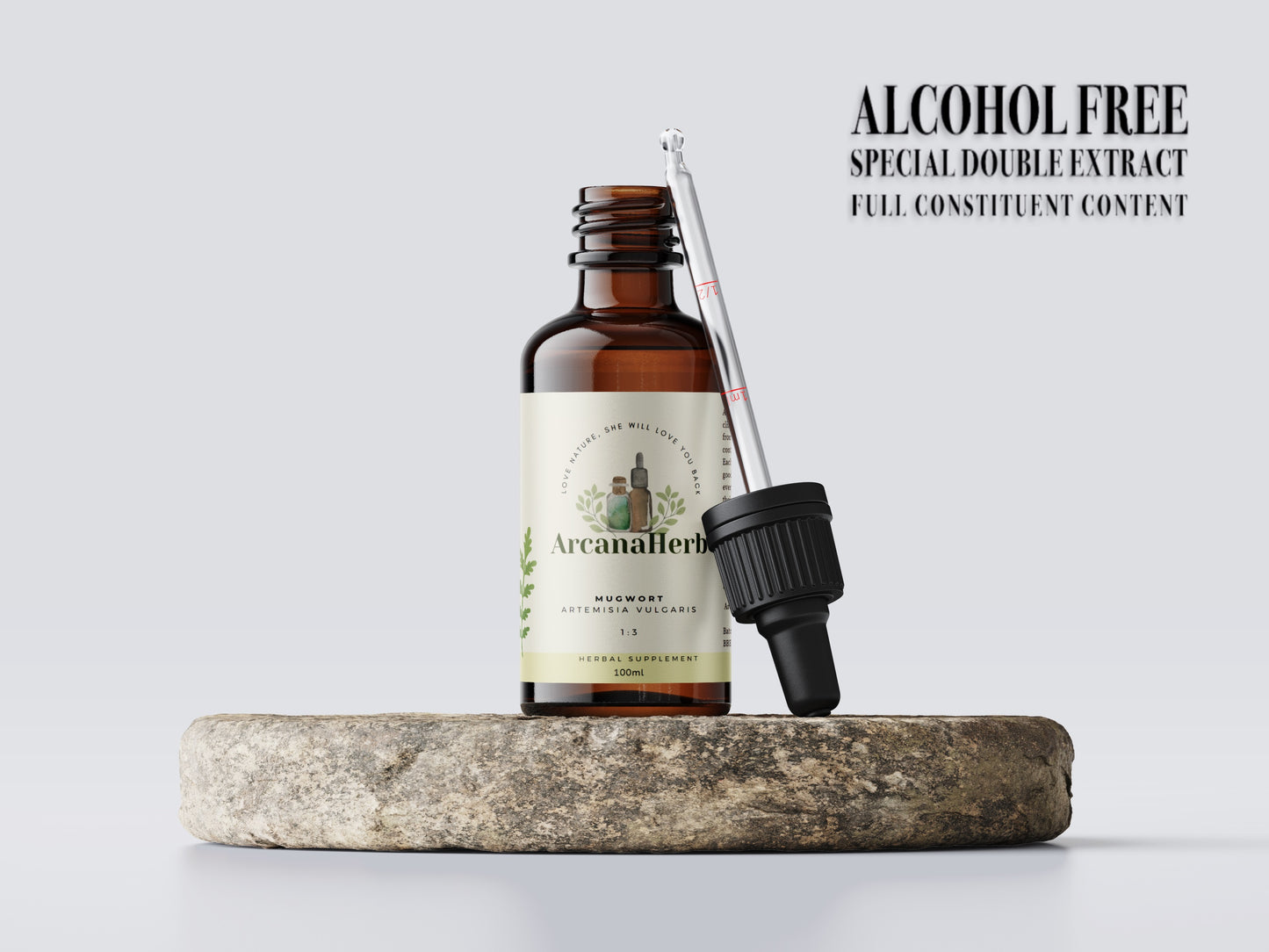 Alcohol Free Mugwort Tincture, Artemisia Vulgaris Glycerine extract