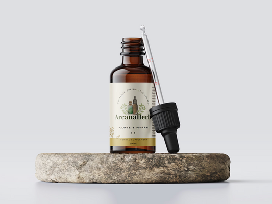 Clove (syzigium aromatic) and Myrrh (commiphora molmol) gargle tincture. mouthwash  (also for internal use) 100ml